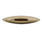 7" Gold Aluminum Oval Disc Table Vase