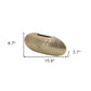 7" Gold Aluminum Oval Disc Table Vase