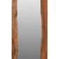 32" Brown Live Edge Solid Wood Full Length Hanging Mirror