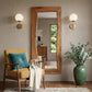 32" Brown Live Edge Solid Wood Full Length Hanging Mirror