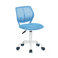 Baby Pink and White Adjustable Height Swivel Rolling Office Chair