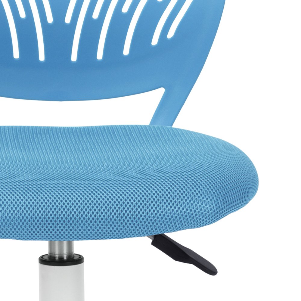 Baby Pink and White Adjustable Height Swivel Rolling Office Chair