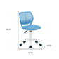 Baby Pink and White Adjustable Height Swivel Rolling Office Chair