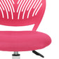 Baby Pink and White Adjustable Height Swivel Rolling Office Chair