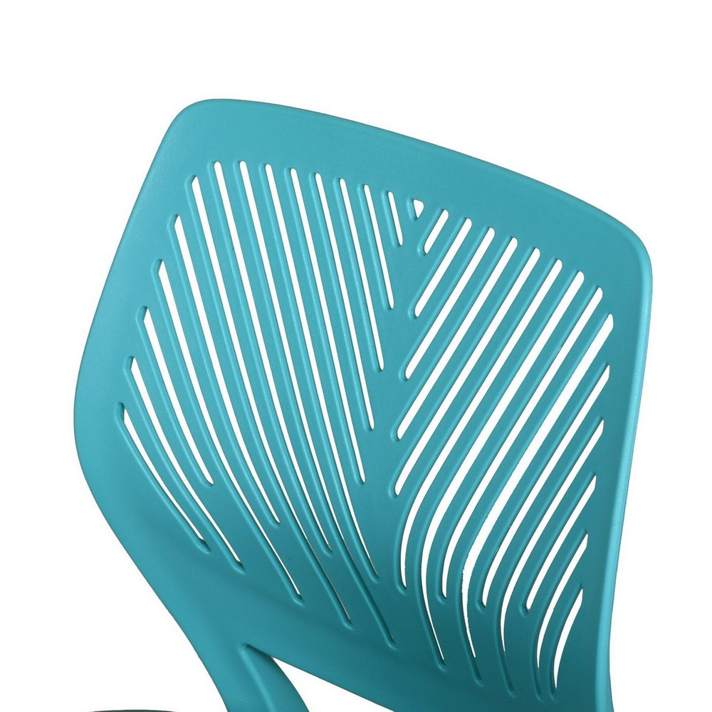 Blue Black and White Adjustable Height Swivel Rolling Office Chair