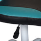 Blue Black and White Adjustable Height Swivel Rolling Office Chair