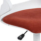 White and Brick Red Adjustable Height Swivel Rolling Office Chair