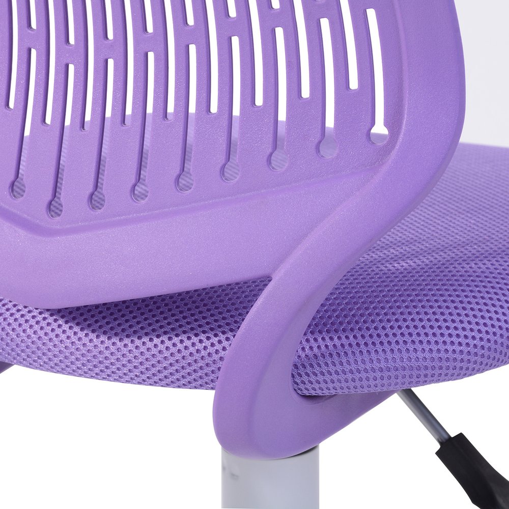 Pink and White Adjustable Height Swivel Rolling Office Chair