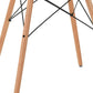 32" White and Natural Wood Round Top Dining Table