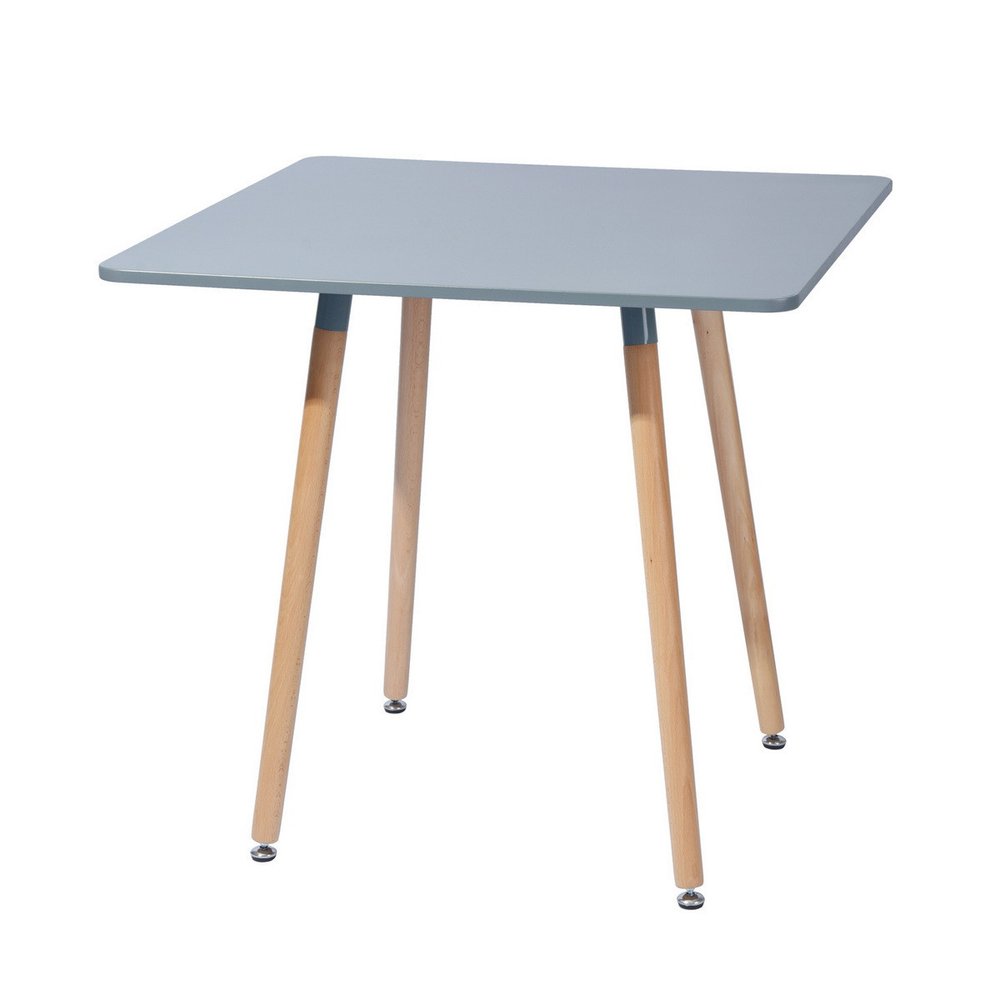 32" Gray and Natural Wood Square Dining Table