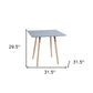 32" Gray and Natural Wood Square Dining Table