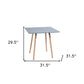 32" Gray and Natural Wood Square Dining Table