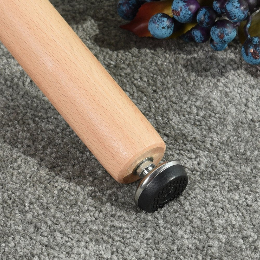 32" White and Natural Wood and Solid Wood Square Dining Table