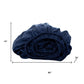 Navy Blue Linen King Fitted Sheet
