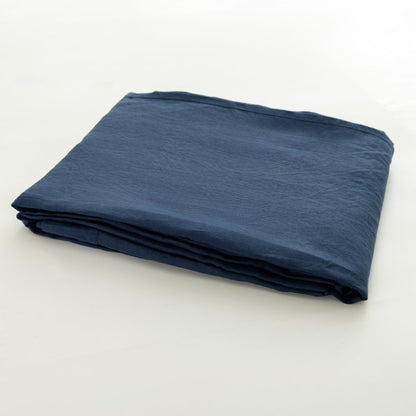 Navy Blue Linen King Fitted sheet