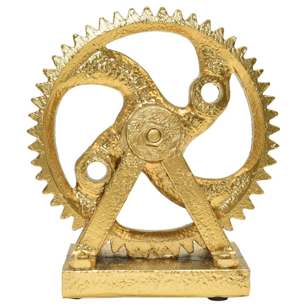 5" Antiqued Brass Resin Tabletop Sculpture