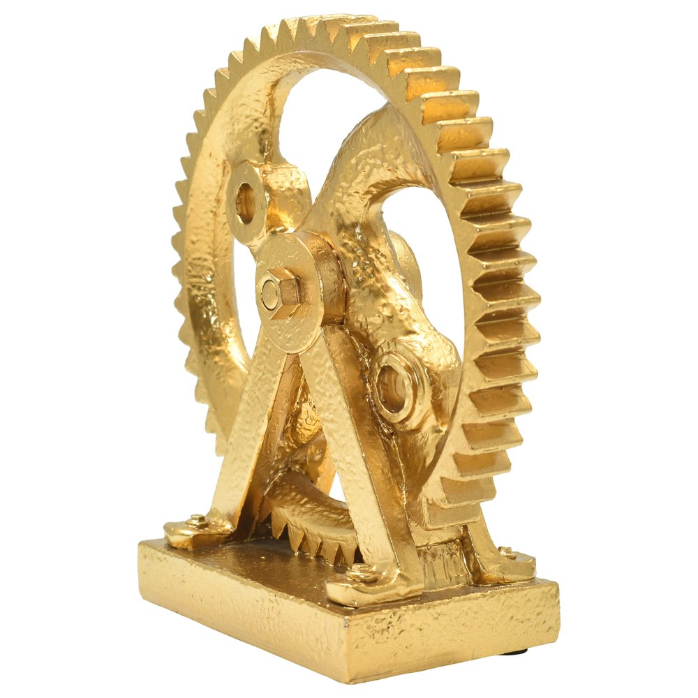 5" Antiqued Brass Resin Tabletop Sculpture