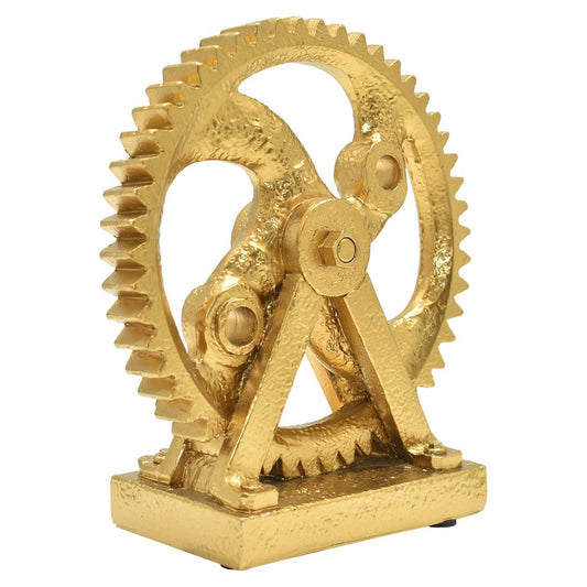 5" Antiqued Brass Resin Tabletop Sculpture