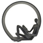 7" Black Resin Man Tabletop Sculpture