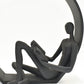 7" Black Resin Man Tabletop Sculpture