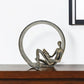 7" Pewter Resin Man Tabletop Sculpture
