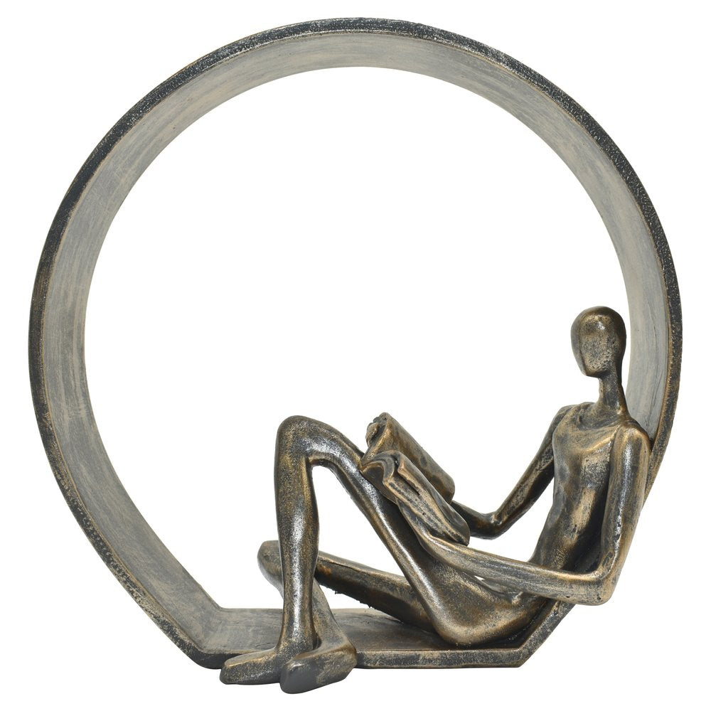 7" Pewter Resin Man Tabletop Sculpture