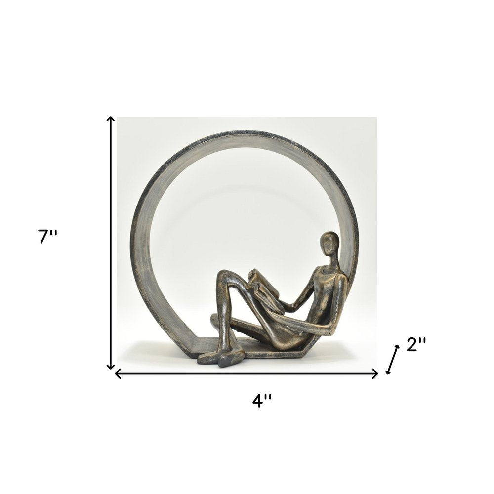 7" Pewter Resin Man Tabletop Sculpture