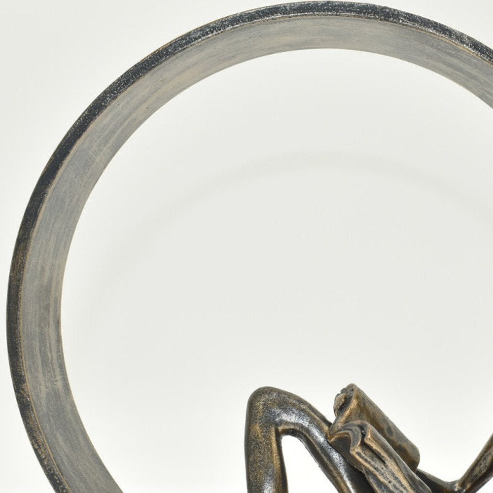 7" Pewter Resin Man Tabletop Sculpture