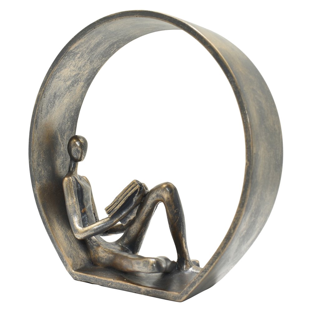 7" Pewter Resin Man Tabletop Sculpture