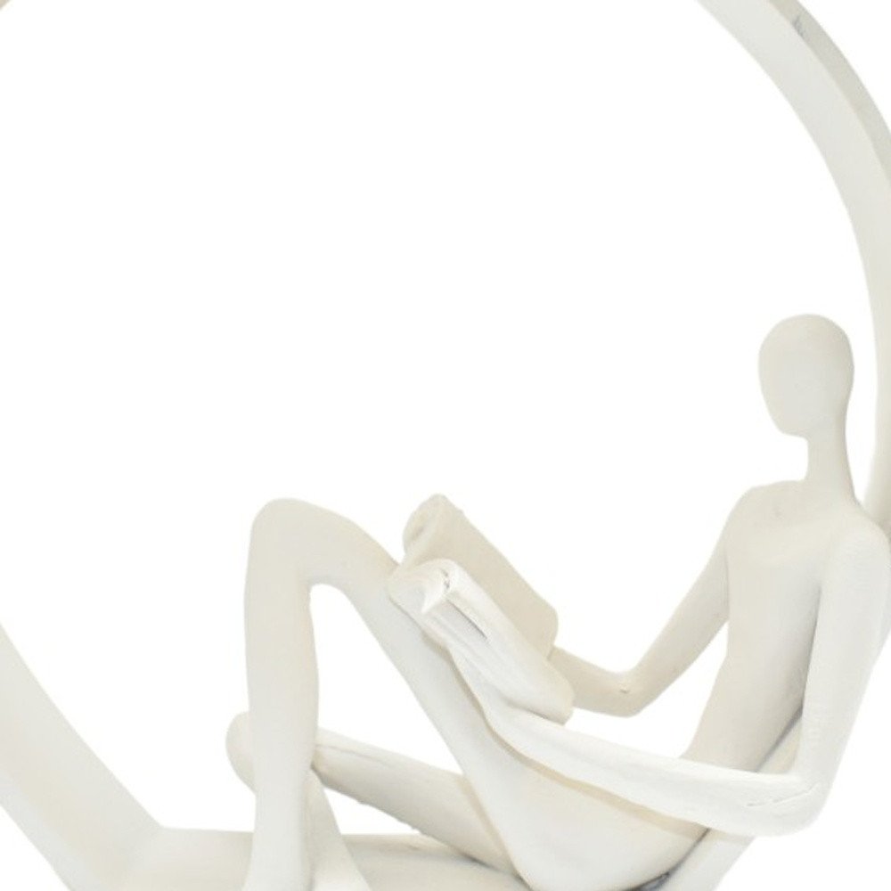 7" White Resin Man Tabletop Sculpture