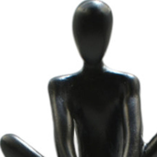 8" Black Resin People Tabletop Sculpture