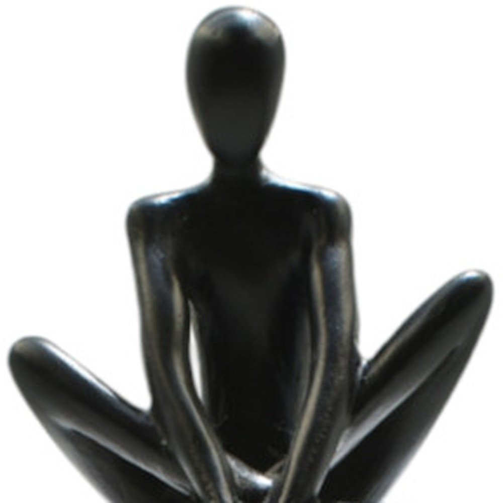 8" Black Resin People Tabletop Sculpture