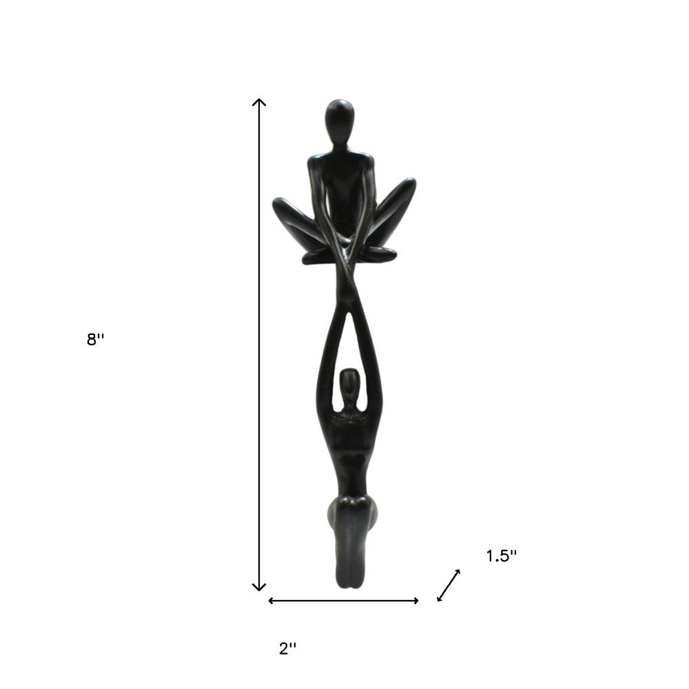 8" Black Resin People Tabletop Sculpture