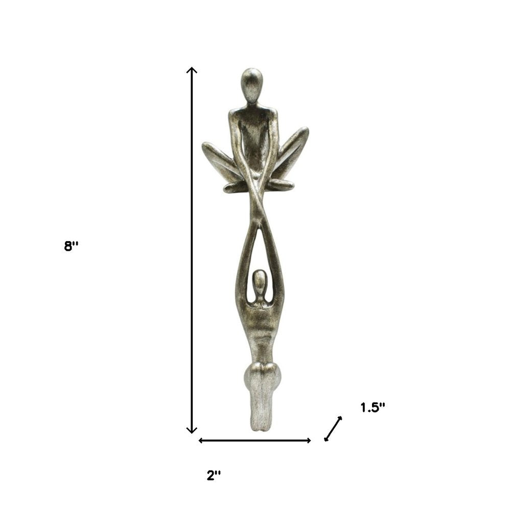 8" Pewter Resin People Tabletop Sculpture