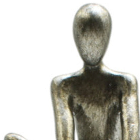 8" Pewter Resin People Tabletop Sculpture