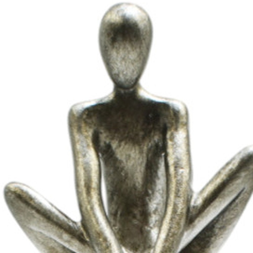 8" Pewter Resin People Tabletop Sculpture