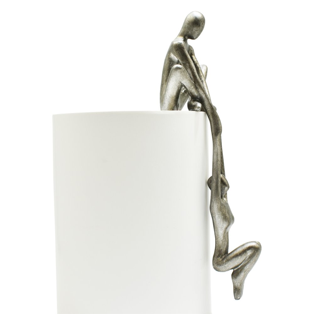 8" Pewter Resin People Tabletop Sculpture