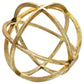 6" Antiqued Gold Metal Tabletop Sculpture