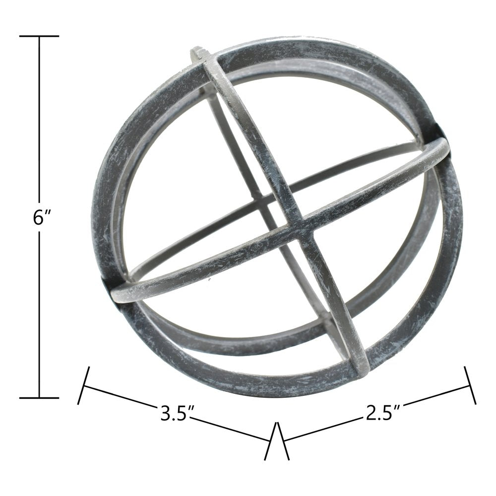 6" Pewter Metal Tabletop Sculpture