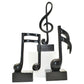 Set of Three Black Resin Music Tabletop Sculpture