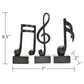 Set of Three Black Resin Music Tabletop Sculpture