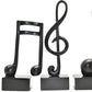 Set of Three Black Resin Music Tabletop Sculpture