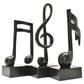 Set of Three Black Resin Music Tabletop Sculpture