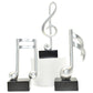 Set of Three Silver Resin Music Tabletop Sculpture