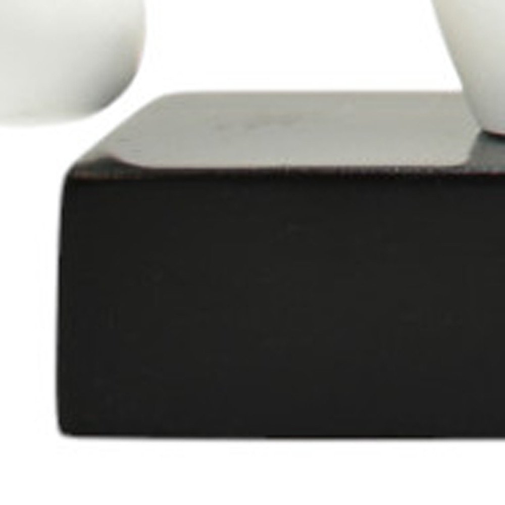 Set of Three White Resin Music Tabletop Sculpture