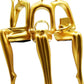 Set of Three Gold Resin People Tabletop Sculpture