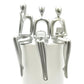 Set of Three Silver Resin People Tabletop Sculpture