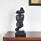 6" Black Resin Tabletop Sculpture