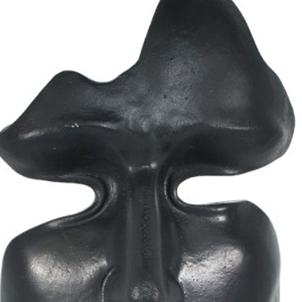 6" Black Resin Tabletop Sculpture