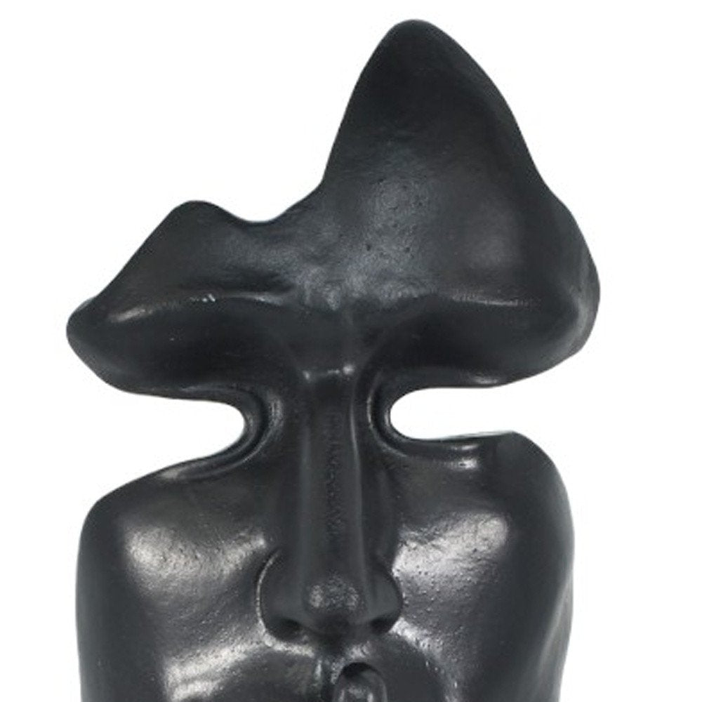 6" Black Resin Tabletop Sculpture